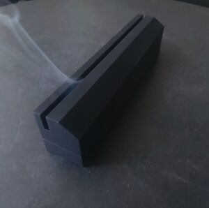Minimalist Black Geometric Incense Holder - 3D printed, custom